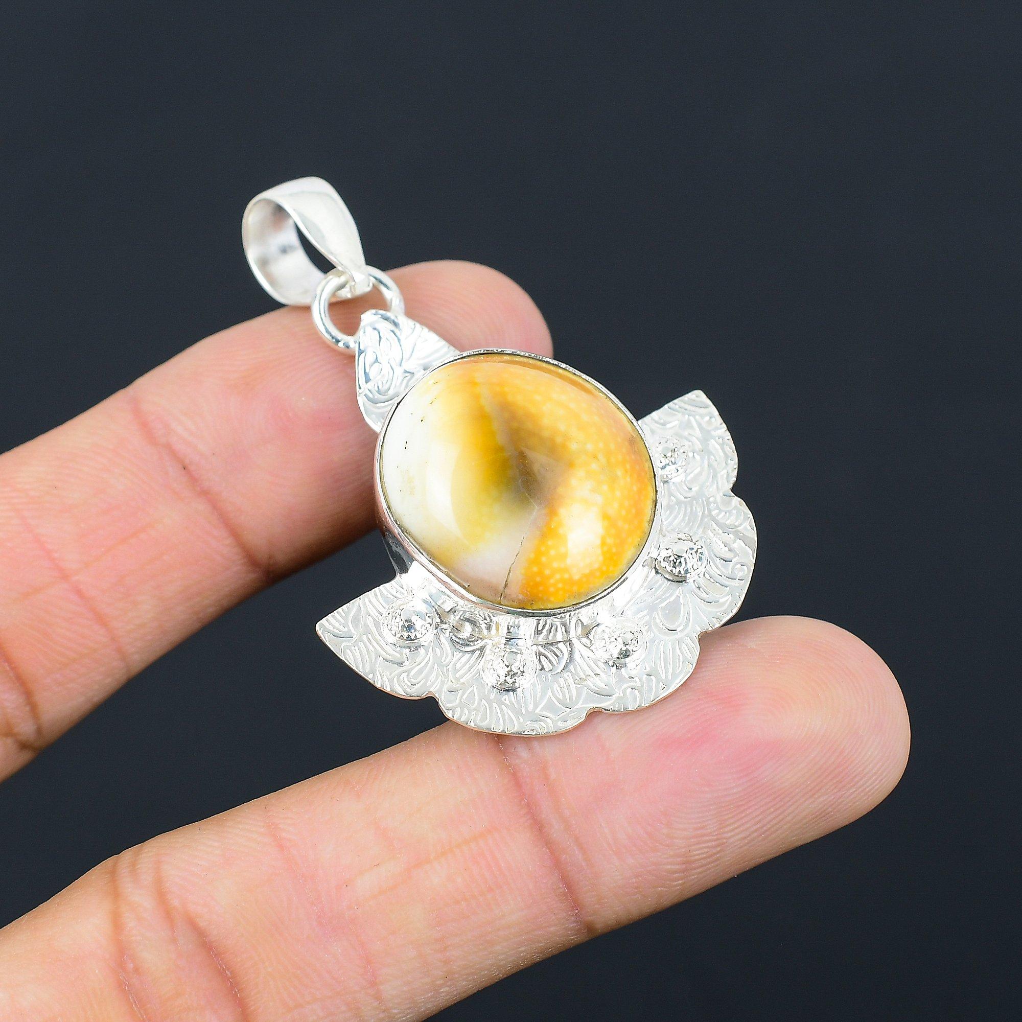 Sisters Day Sale Oval Shiva Eye Stone Sterling Silver Mother New Pendant Jewelry