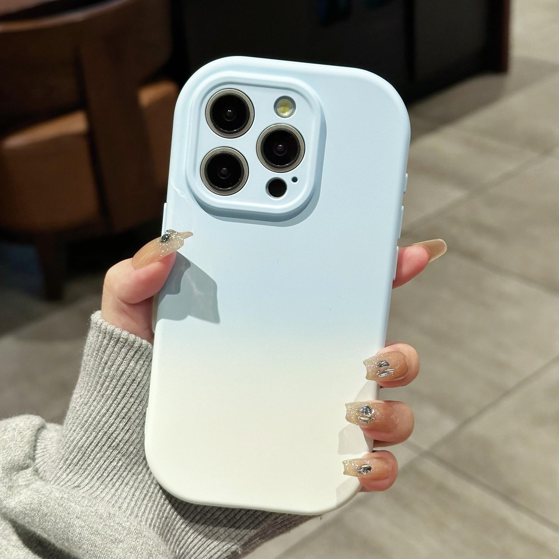 

Подходит для чехла для телефона IPhone16E, Apple 15promax Полная защита от падений 14 Новый градиентный конфетный чехол iPhone11Promax