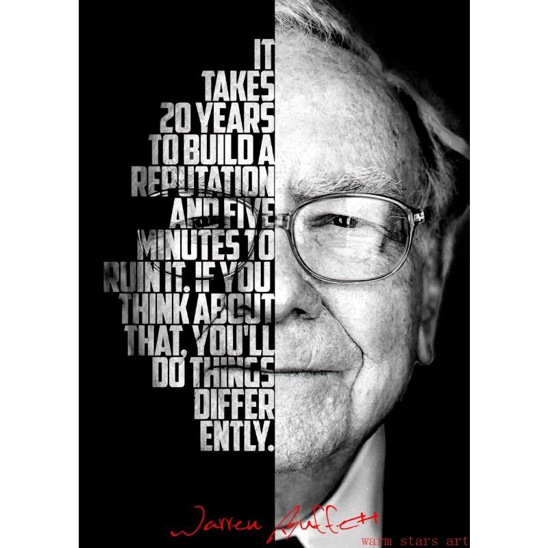 Warren Buffett Cytaty Motywacyjne Plakaty Druki Filmowe Słynne Płótno Malarskie Sztuka Ścienna Obrazy Sztuka do Salonu Dekoracja Domu