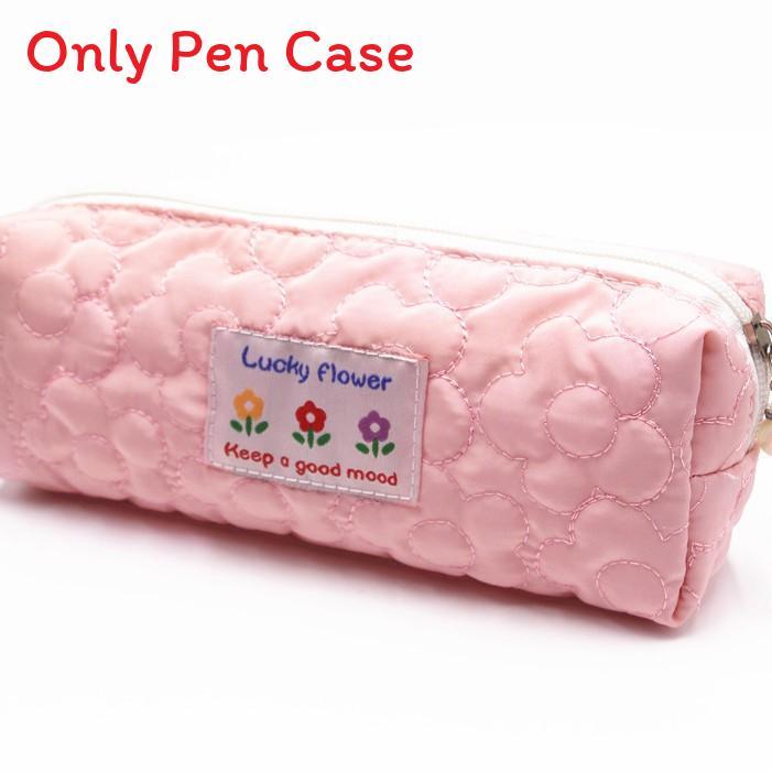 Polyester Floral Pencil Case With Zipper For Students And Office Storage