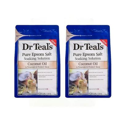 Coffret cadeau de solution de trempage à l'huile de coco Dr Teals ea.) - Les huiles essentielles nourrissent et protègent la peau sèche et abîmée. Soulagent le stress et