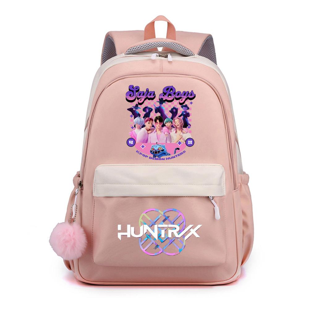 Söt K-Pop Tryckt Ryggsäck med Stor Kapacitet för Tonåring Student Flicka Pojke Skolväska Bokväska Barnpresent Kvinnor Vattentät Resväska Mochila