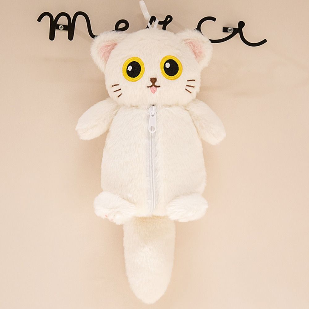 Cartoon Cat Pen Bag Large Capacity Stationery Organizer Cute Pencil Case  Student