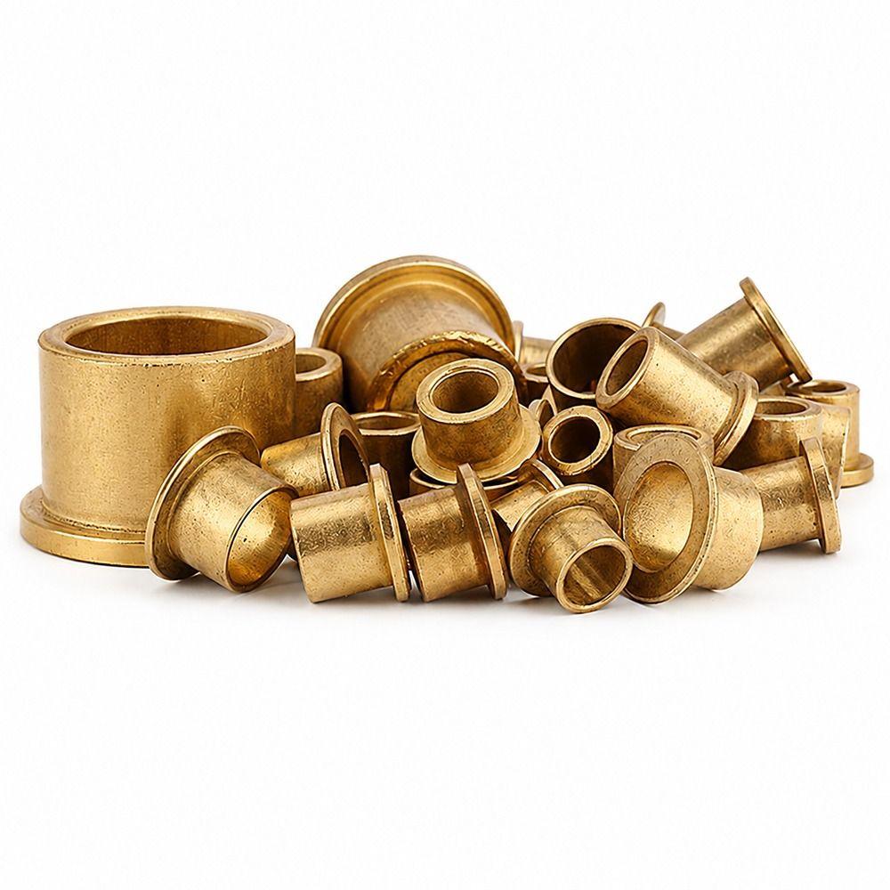 5Pcs Sintered Bronze Flange Sleeve Bearing Sintered Bronze Bushing  for Shafting System Replacement