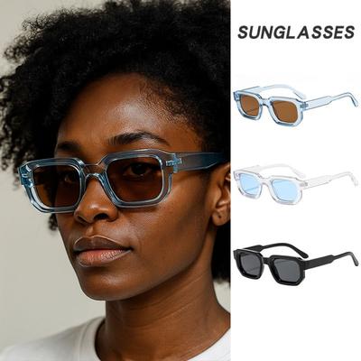 Retro Women's Small Frame Square Sunglasses UV400 Protection Fashion Street Photography Sun Glasses for Men and Women