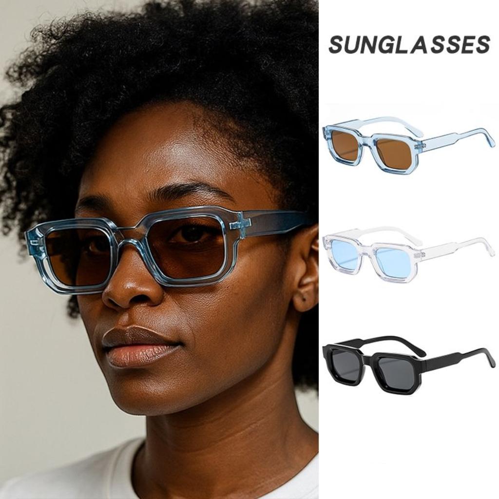 Retro Women's Small Frame Square Sunglasses UV400 Protection Fashion Street Photography Sun Glasses for Men and Women