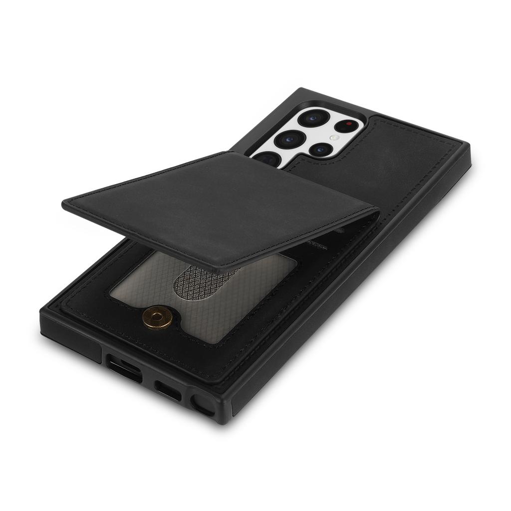 For Samsung Galaxy S25 Ultra Case RFID Blocking Card Slots TPU+PU Leather Phone Cover