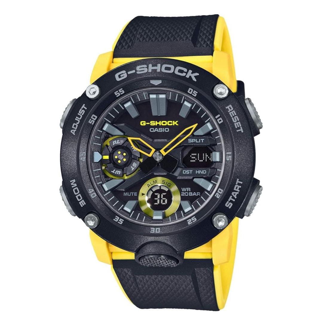 Used CASIO G-SHOCK GA-2000-1A9JF Yellow & Black