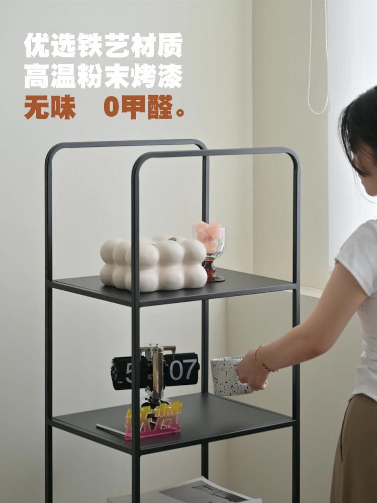 Tiefan Iron Art Bookshelf Integrated Floor to Floor Storage Rack Small Bookshelf Corner Stand Wall Narrow Cabinet Corner Stand