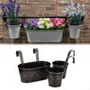3 Pieces Hanging Flower Pots Plant Garden Decor Home Decoration Fence Planters Wall