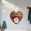 Festive Cartoon Santa Deer Ornaments Christmas Wooden Pendant, Decorative Reindeer/Santa Claus/Gnome Pattern Hanging Sign, Welcome Sign with Childlike