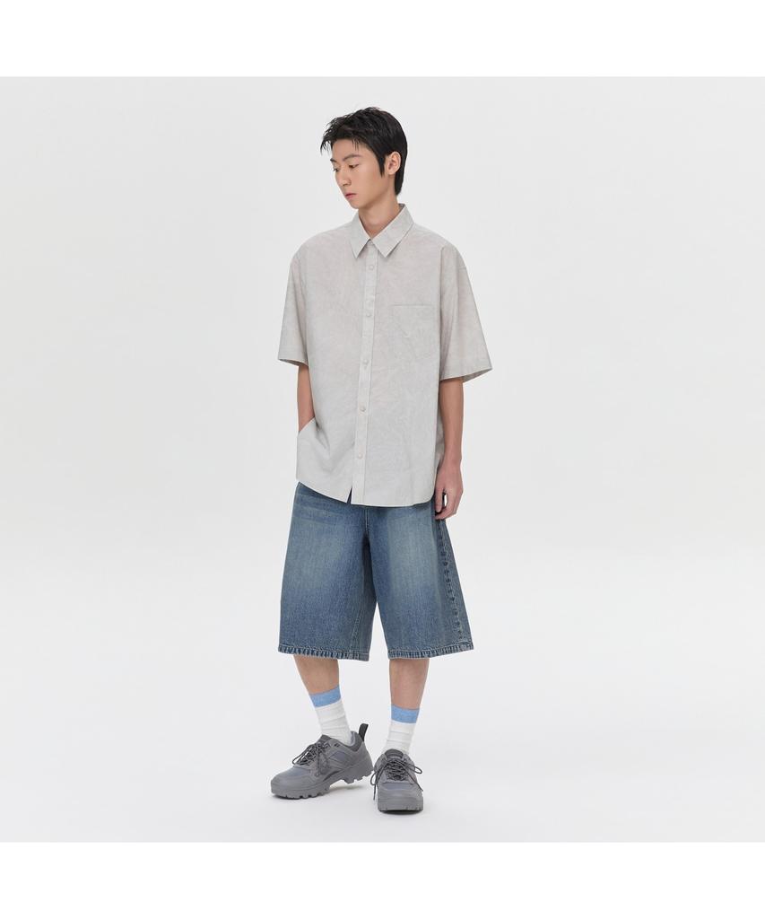 Keoseuuteommellou Blue Denim Bermuda Shorts Cwpam26373Bux