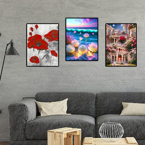 

5D красочные стразы, художественный комплект, цветочная лодка, лунный узор, сделай сам, ремесло, комплект для рисования стразами для взрослых и детей, домашний декор