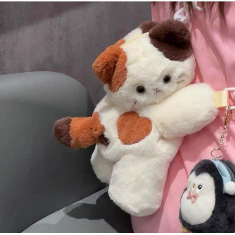 Wholesale Little Penguin Lamb Lying Bag Cute Plush Bag Backpack Doll Crossbody Cute Cartoon