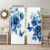 2 Pcs   Versatile Polyester Transparent Curtains for Home Decoration Butterfly Floral for Use In Bedrooms and Living Rooms