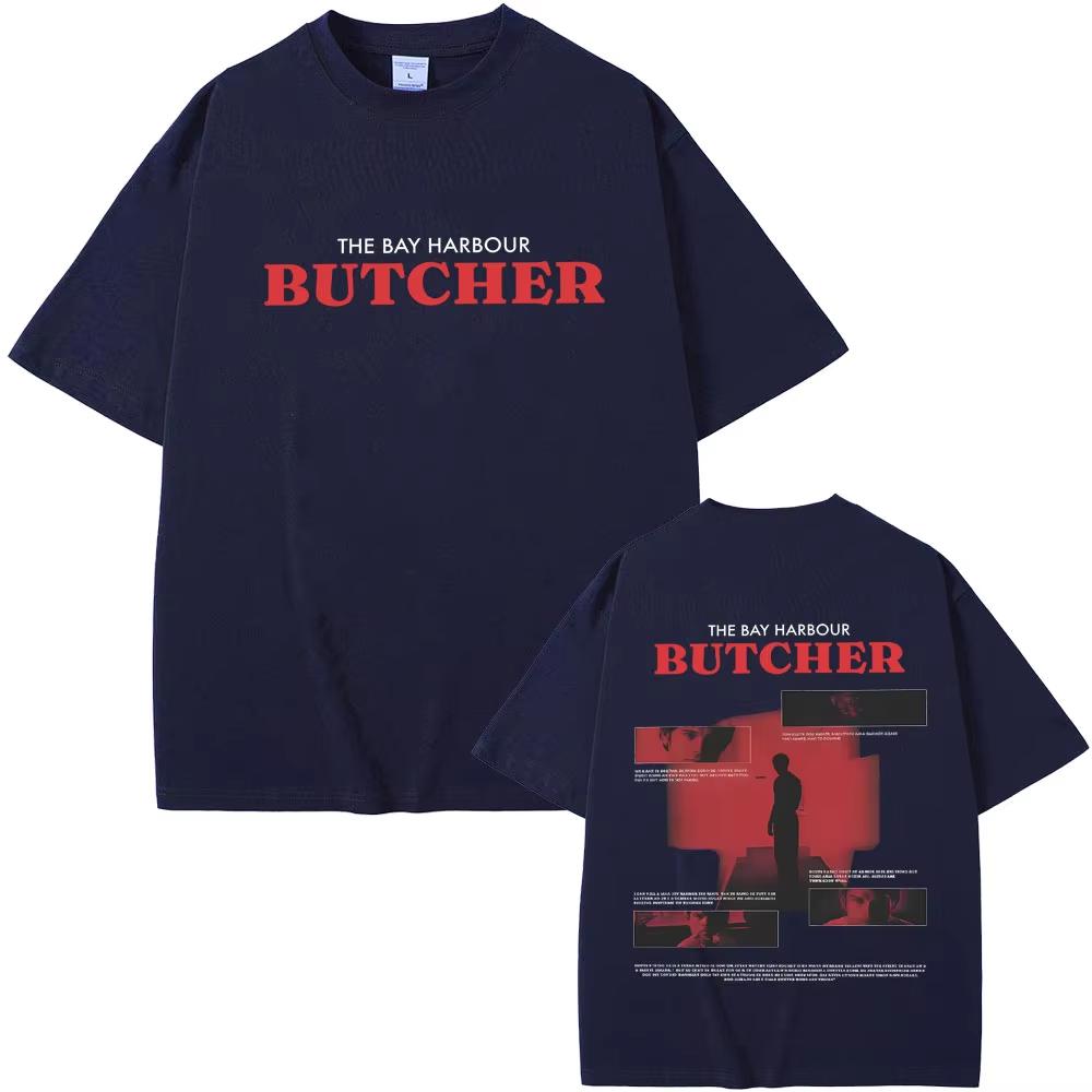 Dexter Morgan The Bay Harbour Butcher Graphic T-shirt Men Casual Cotton Oversized T Shirts Women Vintage TV Play Lover T-shirts