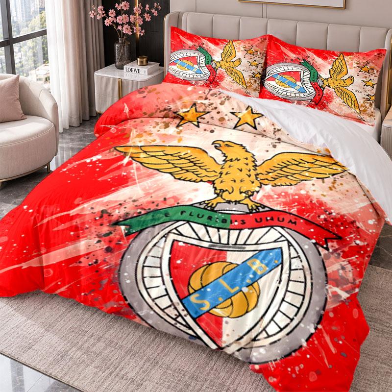 Benfica 3Pcs Bedding Set Duvet Cover With Two Pillowcases For Bedroom Home Decoration