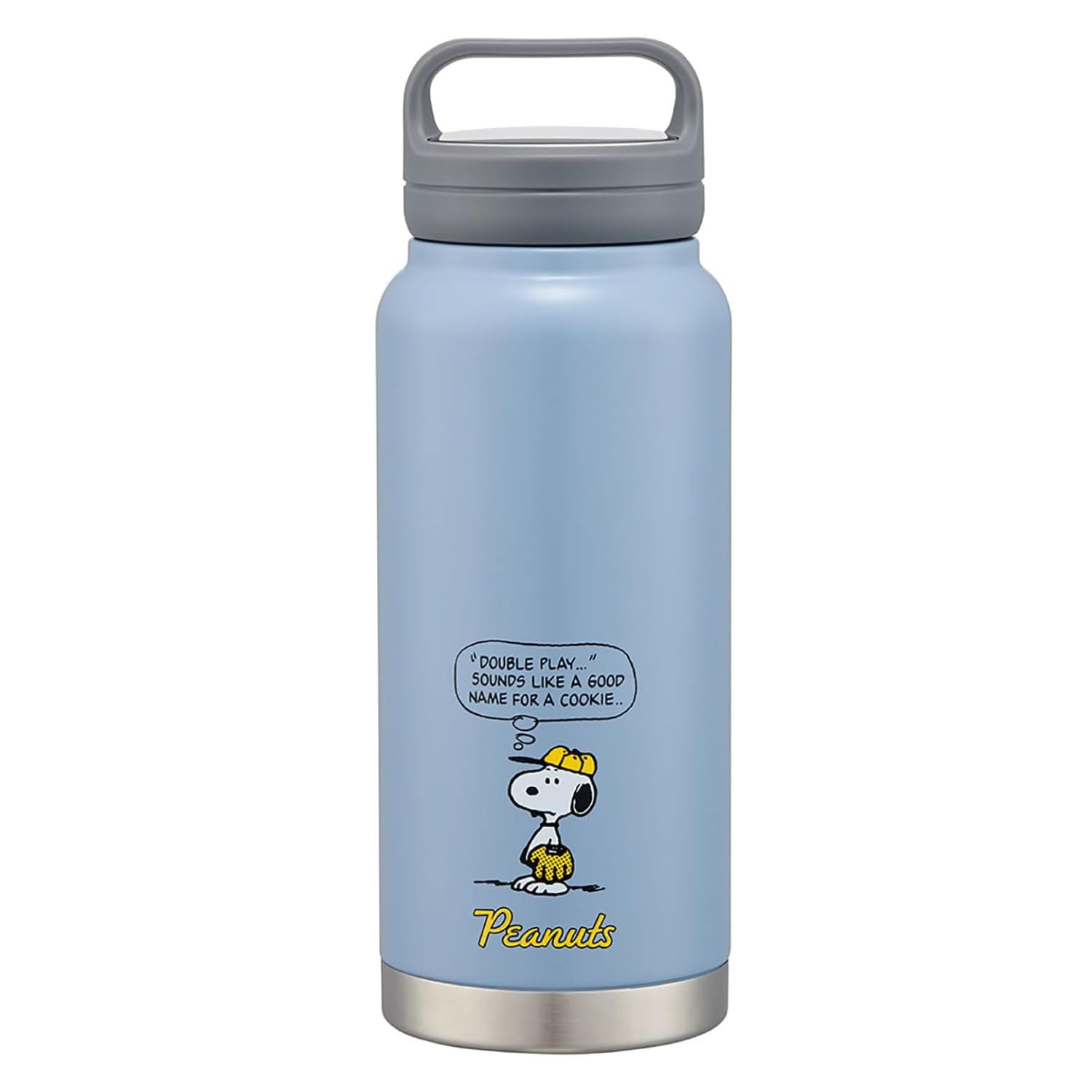Skater Stainless Steel Water Bottle with Screw Snoopy Baseball Handle, 800ml, Insulated, Handle, Design, STSC8-A