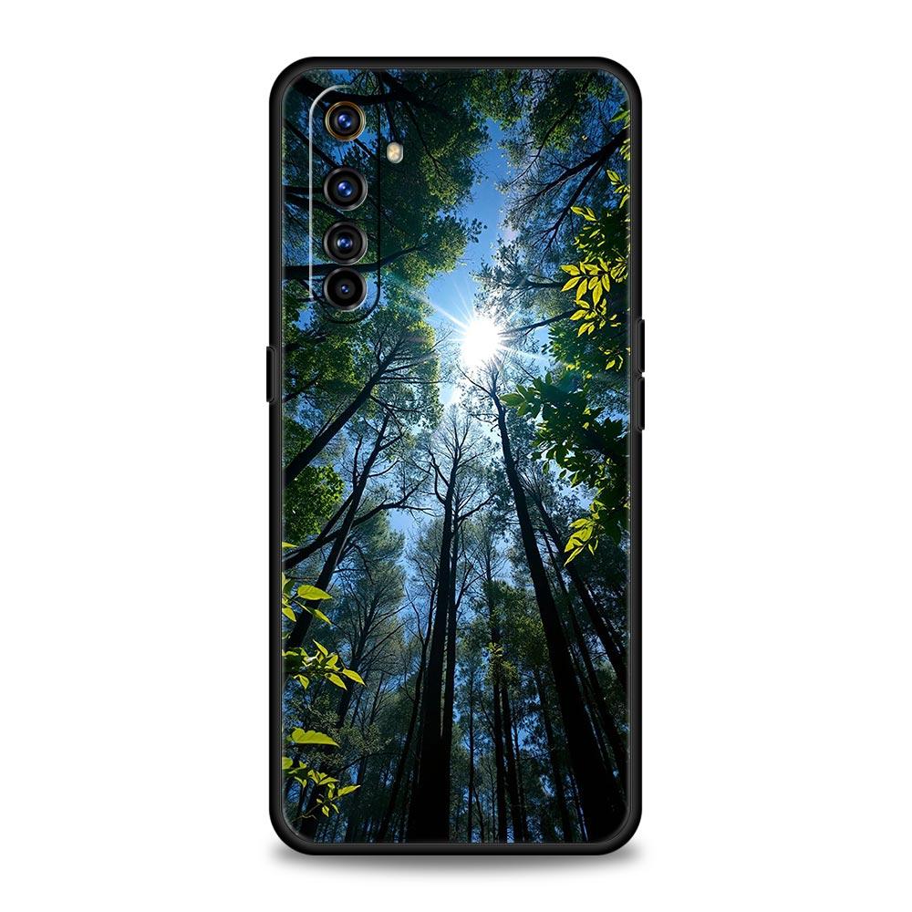 Beautiful Nature Forest Tree Phone Case For Realme 13 12 10 9 8 7 GT3 GT5 GT2 Pro Plus 5G C21 C25 C35 GT Neo 2 3 3T 5 Cover
