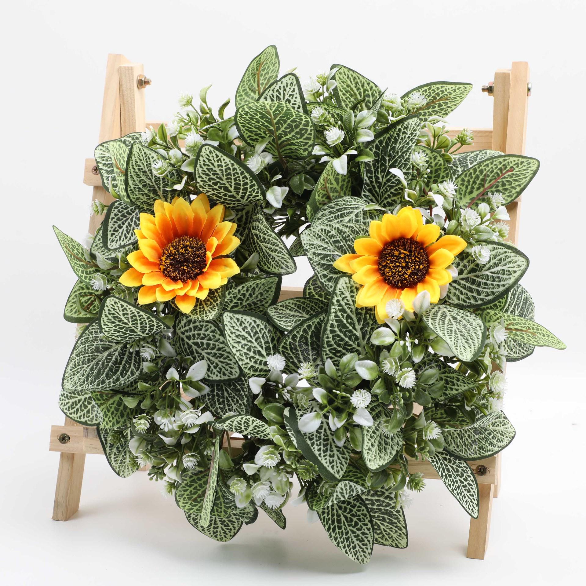 Red Berry Flower Wreath: Festive Door Ornament for Christmas, Halloween, and Thanksgiving