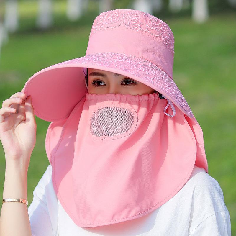 Sun Protection Widebrim Hat For Women With Breathable Cotton Polyester Fabric Summer Sunshade Cap For Gardening And Cycling
