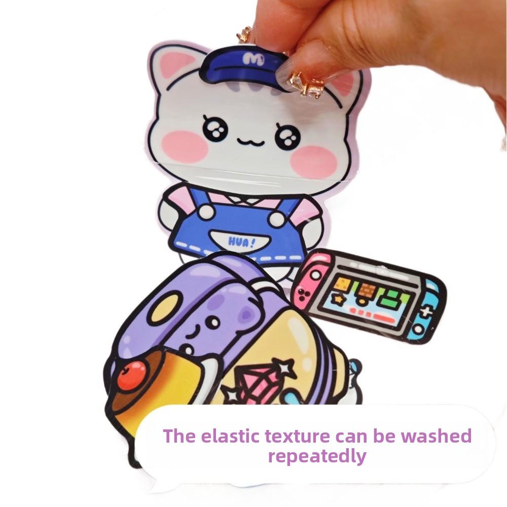 Cute PET Quiet Book Stickers Handmade Educational 3D Sticker Book Cartoon Cartoon DIY Stickers for Children