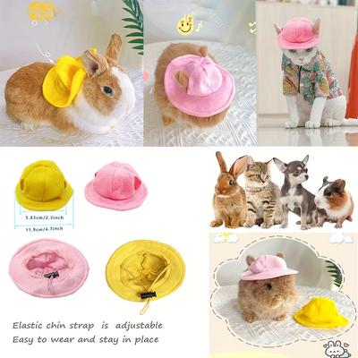 Sombrero decorativo de conejo para tomar fotos de mascotas pequeñas. Suministros para mascotas.