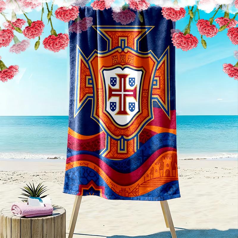 Portuguese Heritage Pride beach towel soft Portable for travel seaside quick-drying swim towel swim Comfort printing beach towel