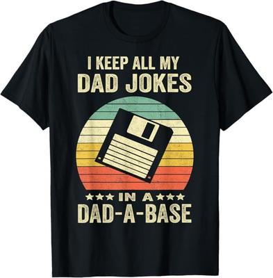 Maglietta da uomo con divertenti battute da papà in stile vintage dad-a-base per la festa del papà
