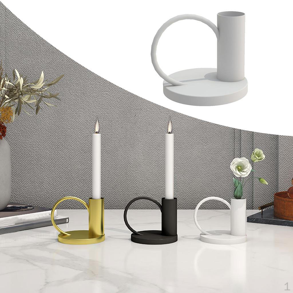 

Candle Holder Candelabra European for dinner Party Valentine білий