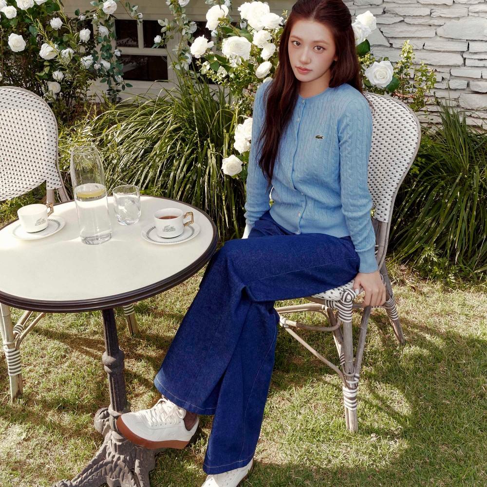 [Lacoste] Women s Semi-Wide Casual Denim Pants HF608E-55N36L 36