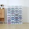 Clear Storage Organizer for Home - Foldable Plastic Thicken Crate, Clothes and Shoes Drawers, Save Space Accessories