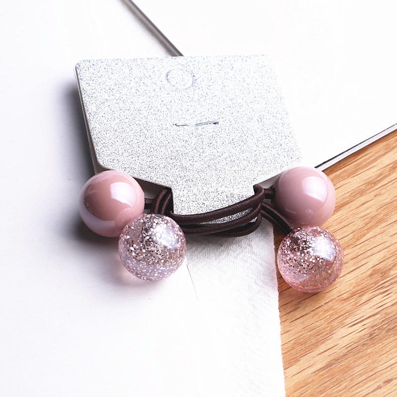 

2PCS New Ball Solid Contrast Princess Headwear Cute Kids Elastic Hair Bands Children Hair Ropes Girls Accessories Baby Headdress