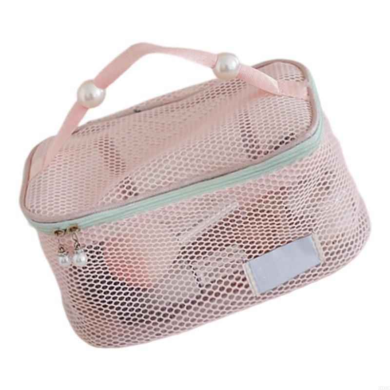 Fashionable Makeup Organizers With Zippered Pockets Breathable Mesh Designs HX6C