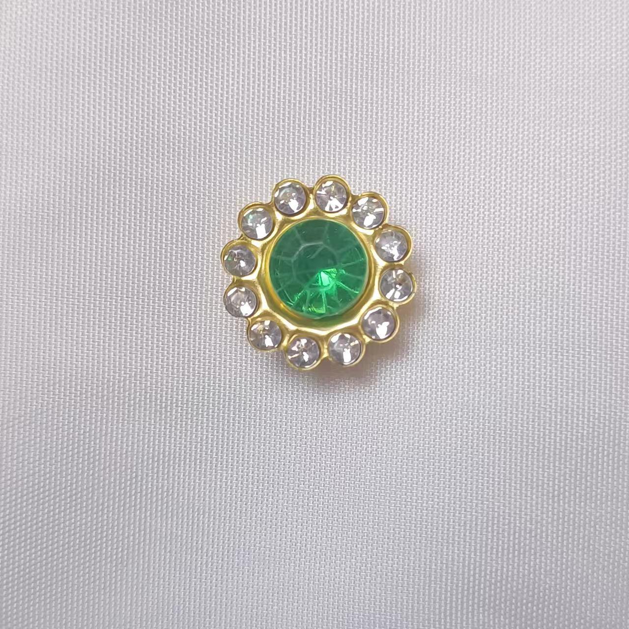 

12 мм двухслойные бриллиантовые подсолнухи ручной работы аксессуары для волос своими руками зелёный