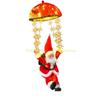 Santa Parachute Decoration With LED Light for Indoor Outdoor Christmas Display