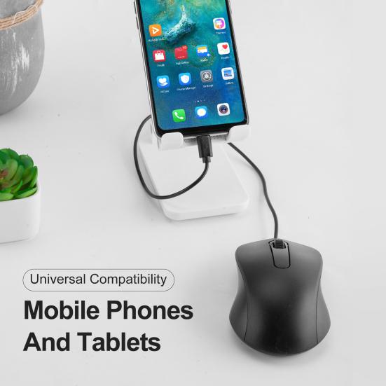 Typ-C Kabelmaus 1000DPI Geringe Latenz Gamer-Maus USB-C Kompatible Mäuse PC Laptop Zubehör Computer Bürobedarf