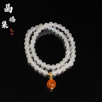 Jingxi Kristall Rot-Weißer Achat DIY Armband: Damenmode 2025