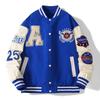 Flocked Embroidered Baseball Collar Jacket for Men and Women, Spring and Autumn New American Casual Loose Jacket