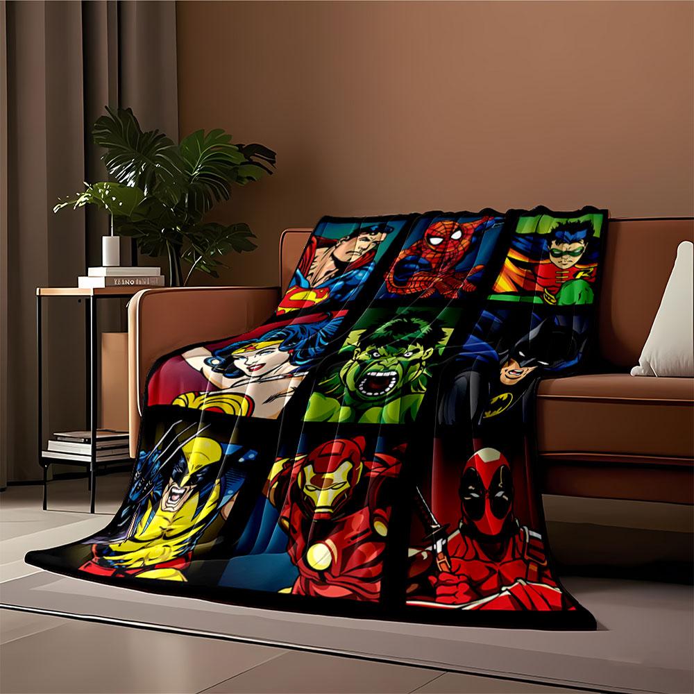Comic Book Heroes Blanket for all seasons blanket lunch break throw gift