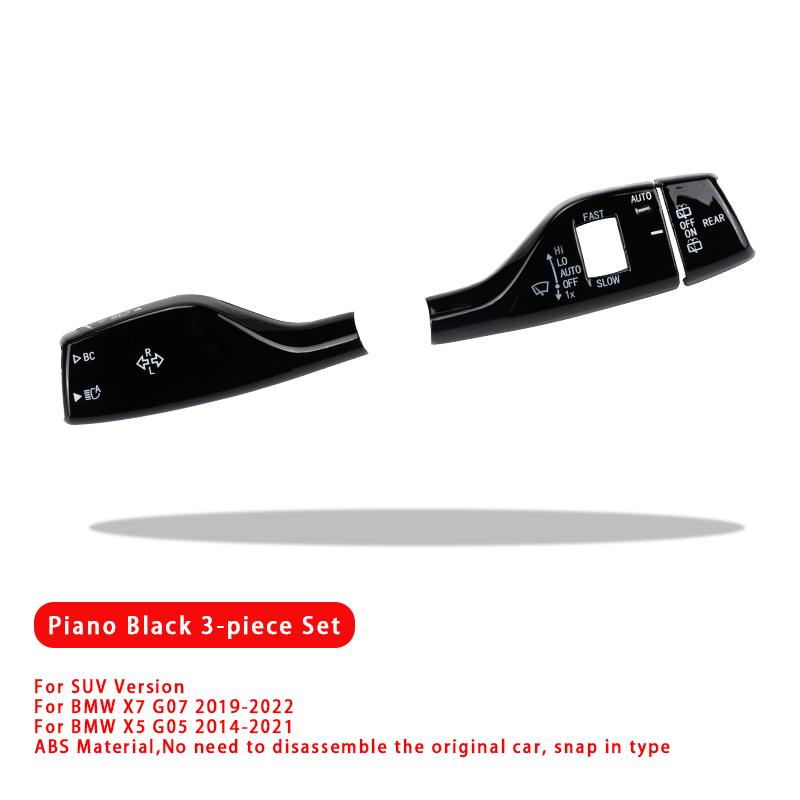 Car Turn Signal Wiper Lever Switch Cover Carbon Steering Steering Wheel Headlight Switch Trim For BMW 2 4 6 7 Series X4X5X6X7Z4