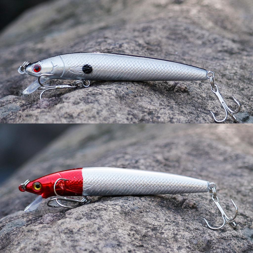 SOUGAYILANG 10Pcs 12.3CM 10G Bait Minnow Fishing Lures Hard Baits Kit for Bass Trout Crankbaits Jerkbaits Fishing Lures