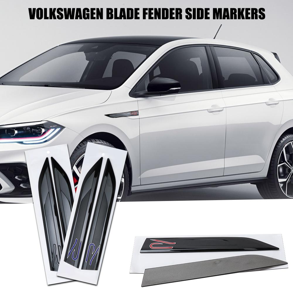 2pcs 3D ABS Car New R Badge Fender Side Wing Emblem Sticker For Volkswagen VW Polo Passat B5 K90 B6 B7 T4 T5 GTI Golf 4 Tiguan Jetta