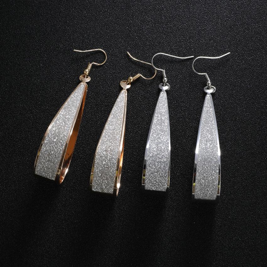 Evropské a americké klasické duté náušnice ve tvaru kapky - Vícebarevné přívěskové šperky