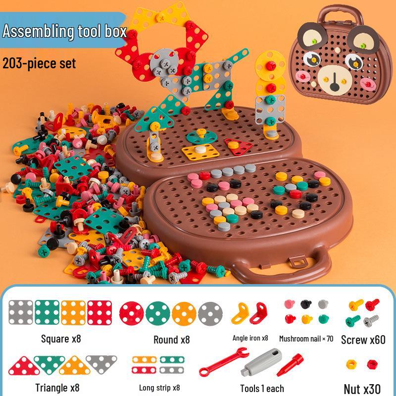 Children's Educational Toolbox with Electric Screwdriver for Toy Assembly and Repair