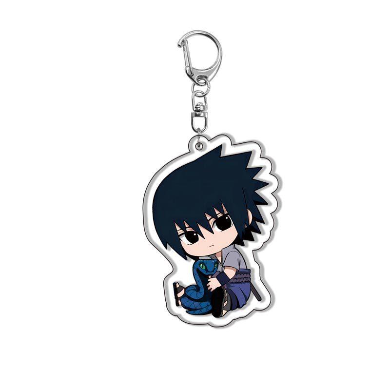Naruto Shippuden Uzumaki Naruto Acrylic Keychain Double Sided Anime Figure Backpack Pendant Key Ring Present for Fans