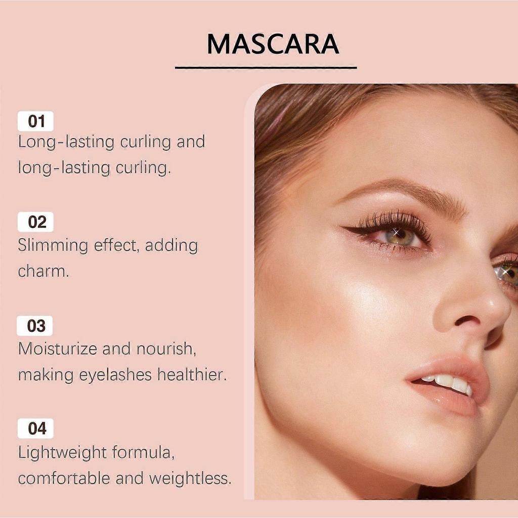 Zephoco Brown Mascara Natural Curled Eyelashes Stereotype Moisturizing Silky Natural Lightweight Color Eye Makeup
