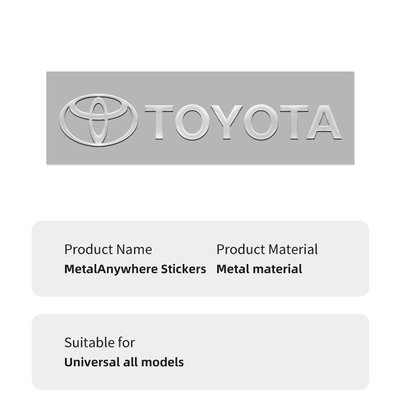 2026 Nuovo Per Toyota Adesivi Logo Auto 3D Lettere Metalliche Adesivi Auto Accessori Interni Per Toyota Corolla Yaris Aygo GT86 Prius