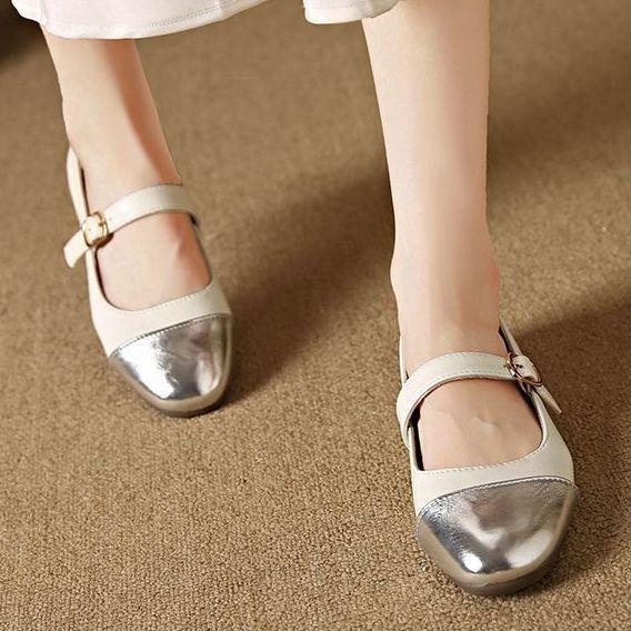 

Туфли Мэри Джейн женские 2025 новая женская обувь Xiaoxiangfeng на плоской подошве одинарные туфли женские вечерний бриз нежные туфли французские маленькие кожаные туфли 40