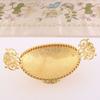Modern Metal Gold Beads Snacks Tray European Luxury Fruit Dish Serving Bowl For Displaying Treats Living Room Kitchen